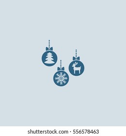 Christmas tree balls, icon