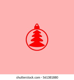 Christmas tree balls, icon