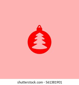 Christmas tree balls, icon