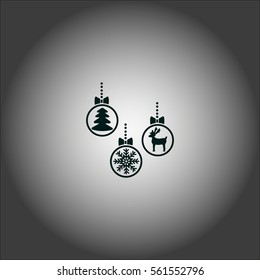 Christmas tree balls, icon
