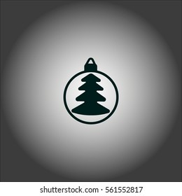 Christmas tree balls, icon