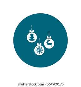 Christmas tree balls, icon