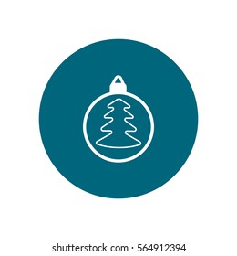 Christmas tree balls, icon