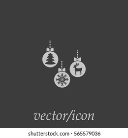 Christmas tree balls, icon