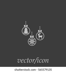 Christmas tree balls, icon