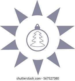 Christmas tree balls, icon
