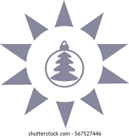 Christmas tree balls, icon