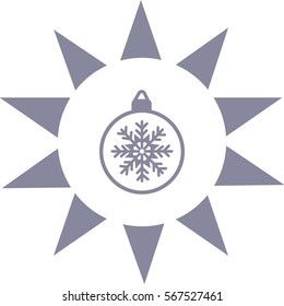 Christmas tree balls, icon