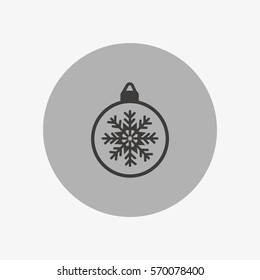 Christmas tree balls, icon