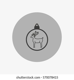 Christmas tree balls, icon