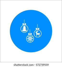 Christmas tree balls, icon