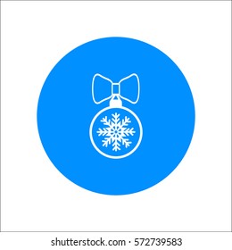 Christmas tree balls, icon