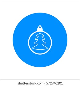 Christmas tree balls, icon