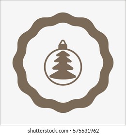 Christmas tree balls, icon