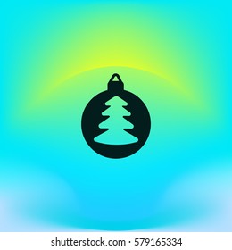 Christmas tree balls, icon