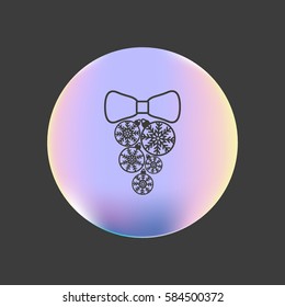Christmas tree balls, icon