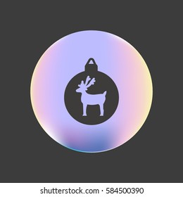 Christmas tree balls, icon