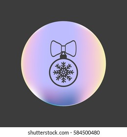 Christmas tree balls, icon