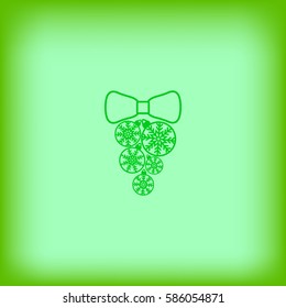 Christmas tree balls, icon
