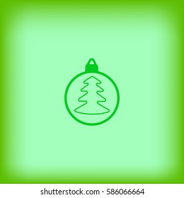 Christmas tree balls, icon