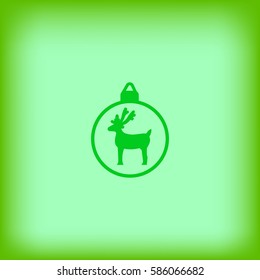Christmas tree balls, icon