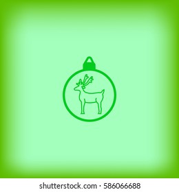 Christmas tree balls, icon