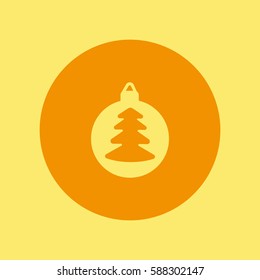 Christmas tree balls, icon