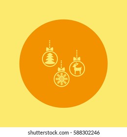 Christmas tree balls, icon