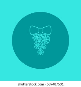 Christmas tree balls, icon