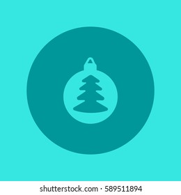 Christmas tree balls, icon