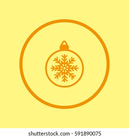 Christmas tree balls, icon