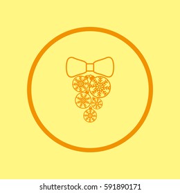 Christmas tree balls, icon