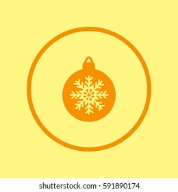 Christmas tree balls, icon