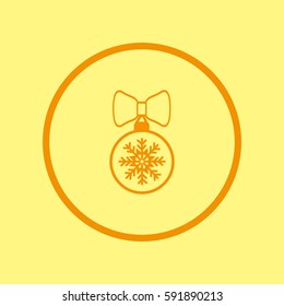 Christmas tree balls, icon