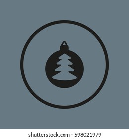 Christmas tree balls, icon