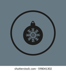 Christmas tree balls, icon