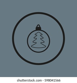 Christmas tree balls, icon