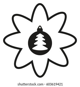 Christmas tree balls, icon