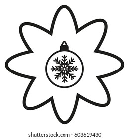 Christmas tree balls, icon