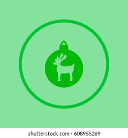 Christmas tree balls, icon