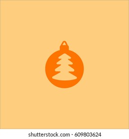 Christmas tree balls, icon