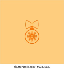 Christmas tree balls, icon