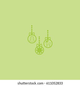 Christmas tree balls, icon