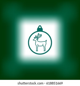 Christmas tree balls, icon
