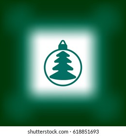 Christmas tree balls, icon