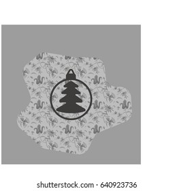 Christmas tree balls, icon