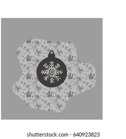 Christmas tree balls, icon