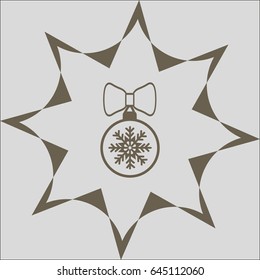 Christmas tree balls, icon