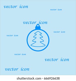 Christmas tree balls, icon