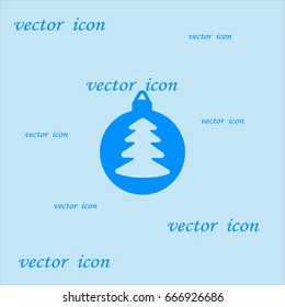 Christmas tree balls, icon